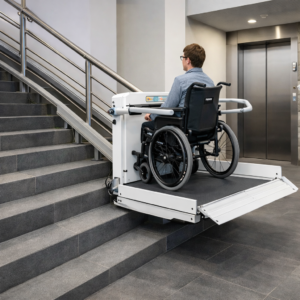 Home inclined barrier free lift platform