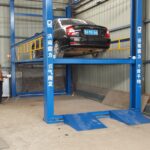 Four column goods lift steel structure