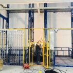 Cargo lift hydraulic pump station and oil tube